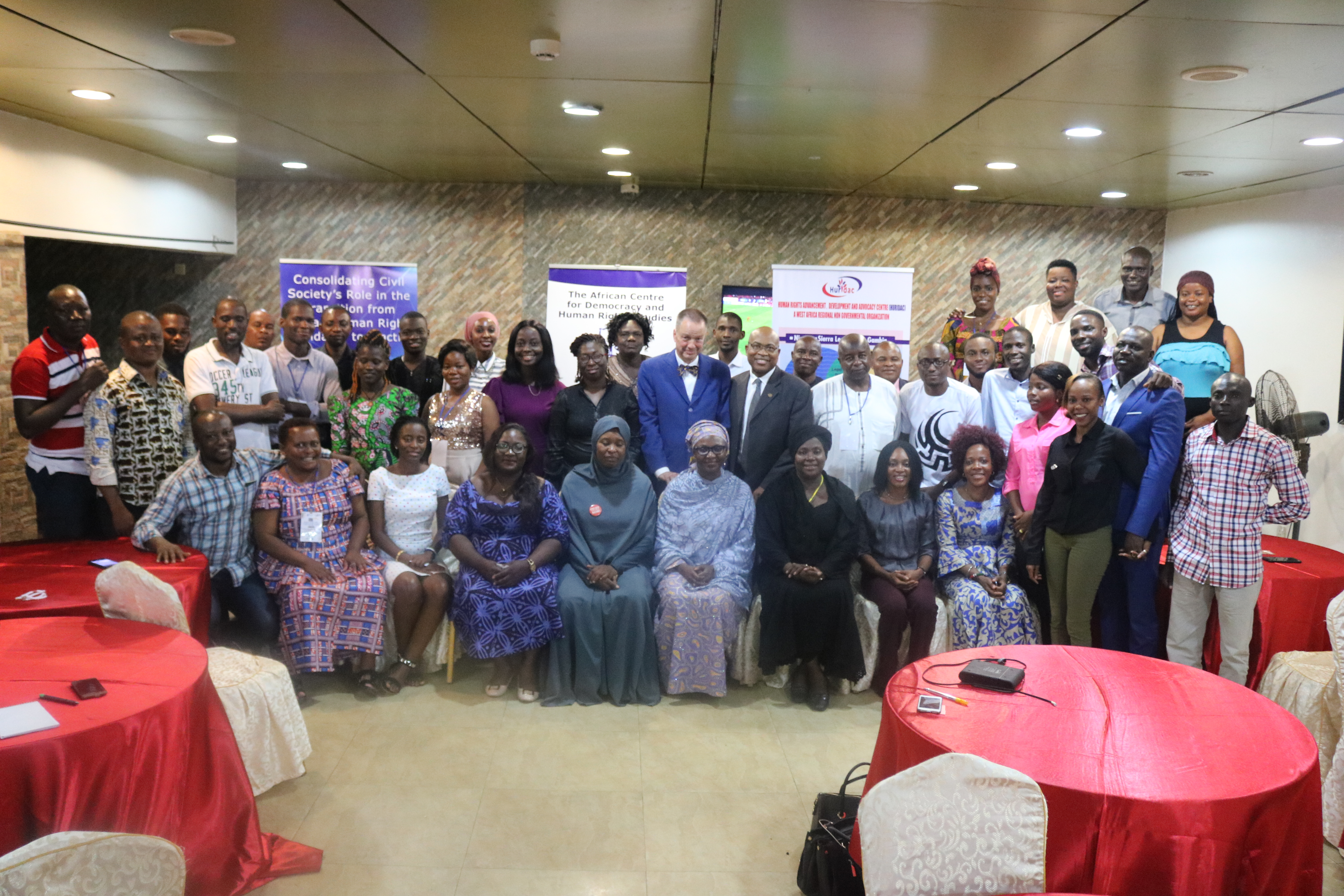 Group Photo Reception organized by ACDHRS and HURIDAC