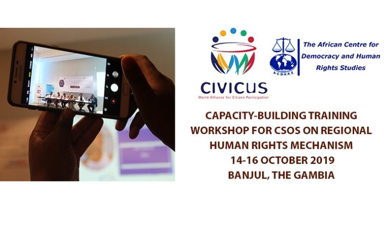 Capacity-Building Training Workshop for CSOs on Regional Human Rights ...